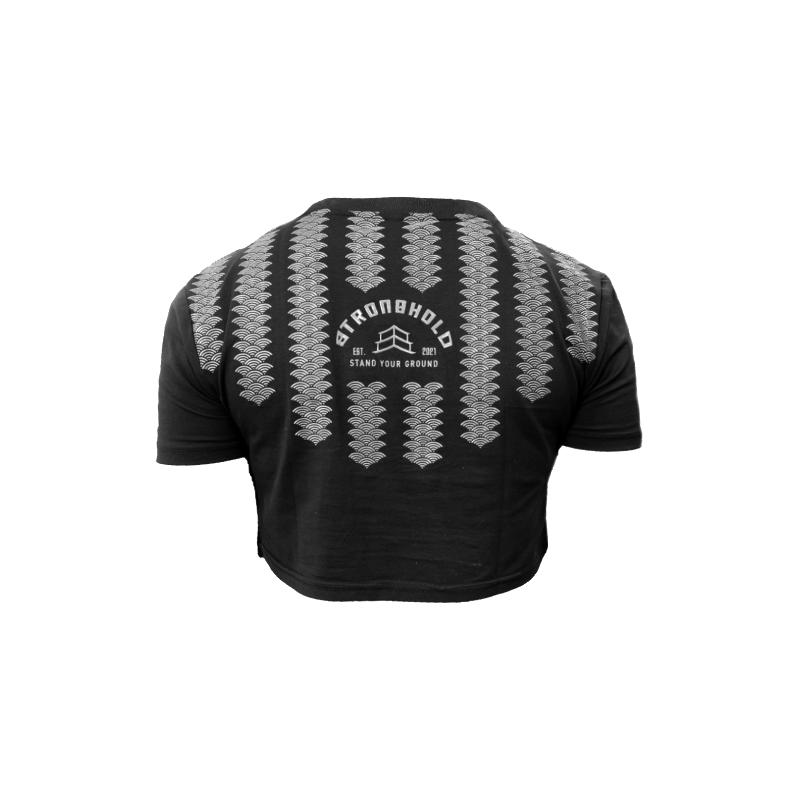 Black Cropped Stronghold Grip Shirt